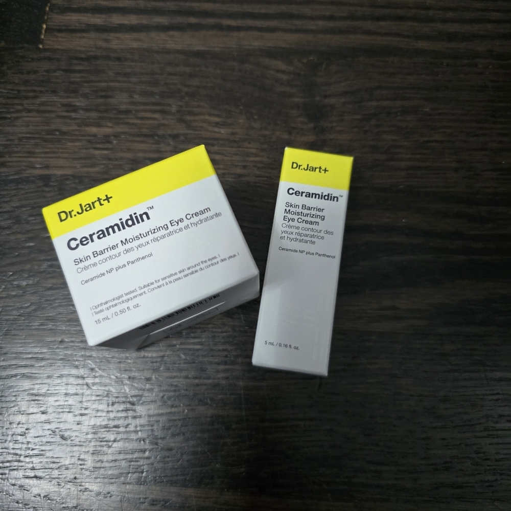 Dr. Jart+ Ceramidin Skin Barrier Eye Cream .5 oz 15ml PLUS Mini Travel Size